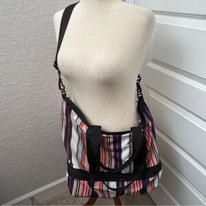 LeSportsac Stripe Print Crossbody Tote Bag